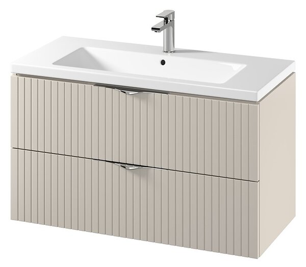 Cersanit Tirso, fali mosdószekrény 994x447x572 mm + kerámia mosdó, matt bézs, S801-548