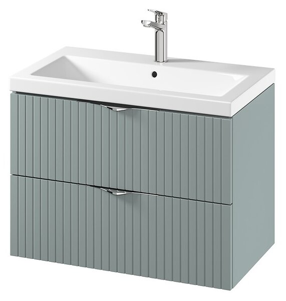 Cersanit Tirso, fali mosdószekrény 794x447x572 mm + kerámia mosdó, matt zöld, S801-540