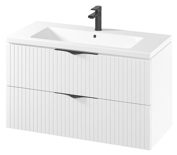 Cersanit Tirso, fali mosdószekrény 994x447x572 mm + kerámia mosdó, matt fehér, S801-542