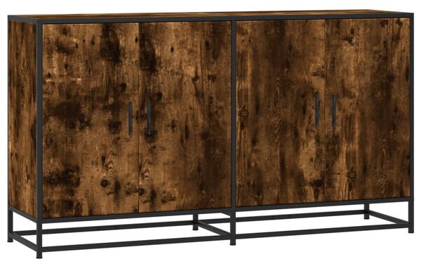 VidaXL füstös tölgy színű szerelt fa tálalószekrény 134 x 35 x 76 cm