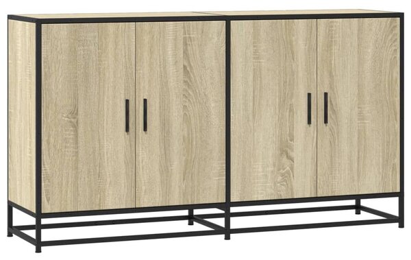 VidaXL sonoma tölgy színű szerelt fa tálalószekrény 134 x 35 x 76 cm