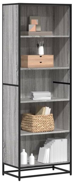 VidaXL szürke sonoma színű szerelt fa könyvespolc 60 x 35 x 170,5 cm