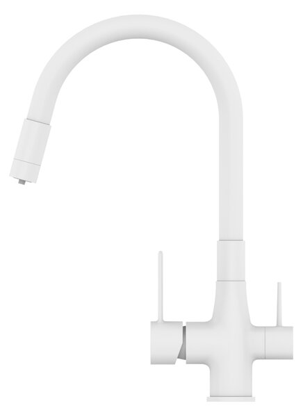 Invena Magic, álló mosogatócsaptelep flexibilis karral és ivóvízszűrővel, matt fehér, INV-BZ-02-F02-V Leták: https://cloud.invena.pl/s/nnXaZKg3crBrRk…