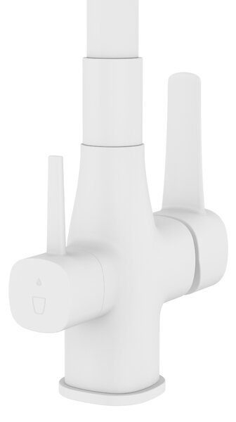 Invena Magic, álló mosogatócsaptelep flexibilis karral és ivóvízszűrővel, matt fehér, INV-BZ-02-F02-V Leták: https://cloud.invena.pl/s/nnXaZKg3crBrRk…