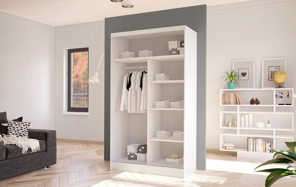 Modern BRUNO 7 ruhásszekrény - szélesség 100 cm, sonoma tölgyfa