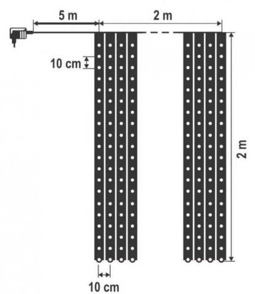 Home MLF 400/WW Micro LED-es fényfüggöny
