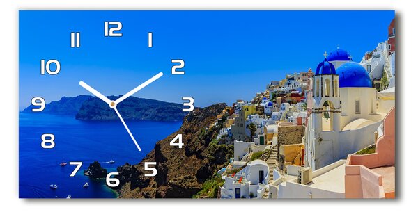 Üvegóra vízszintesen Santorini, görögország