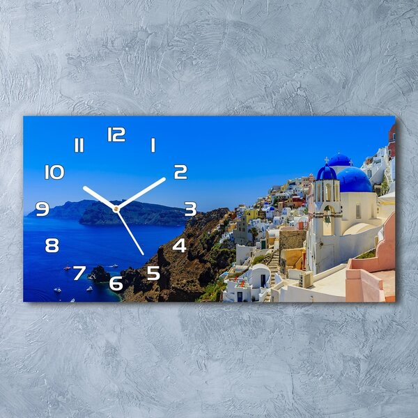 Üvegóra vízszintesen Santorini, görögország