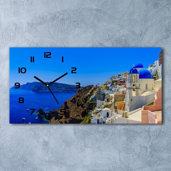 Üvegóra vízszintesen Santorini, görögország