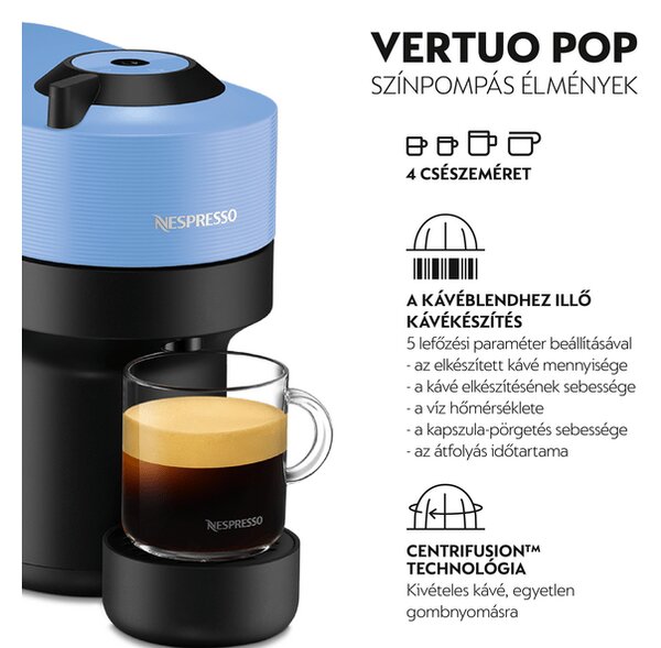 DeLonghi ENV90.A Vertuo Pop Kapszulás kávéfőző, búzavirágkék