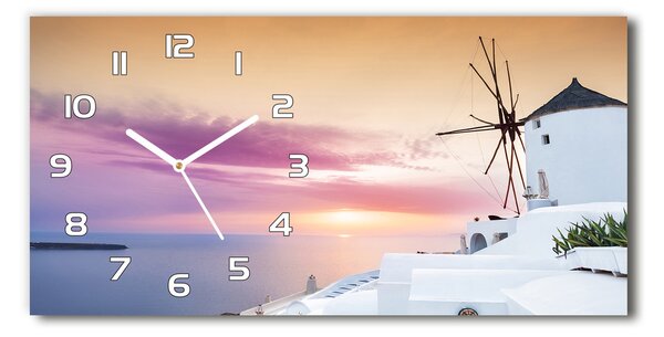 Üvegóra vízszintesen Santorini, görögország
