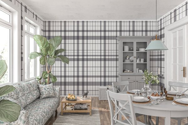 Fotótapéta Szürke és fehér kockás, Modern fotótapéta, Modern fotótapéta, w02852 - Muralas.hu