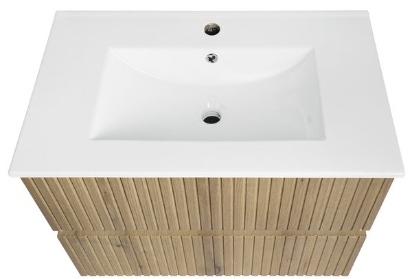 Aqualine Aqualine, PANEDA STRIP mosdószekrény 74,5x55x45,2cm, emporio tölgyfa, PN375
