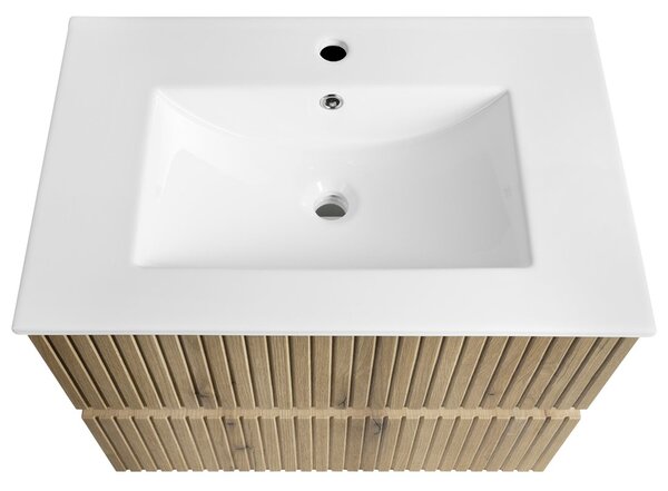 Aqualine Aqualine, PANEDA STRIP mosdószekrény 69,5x55x45,2cm, emporio tölgyfa, PN370