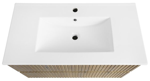 Aqualine Aqualine, PANEDA STRIP mosdószekrény 89,5x55x45,2cm, emporio tölgyfa, PN390