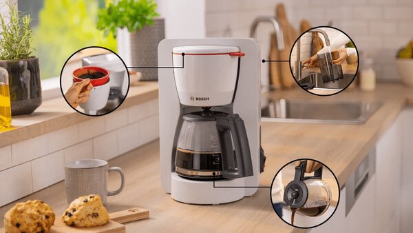 Bosch MyMoment Kávéfőző, Fehér (TKA2M111)