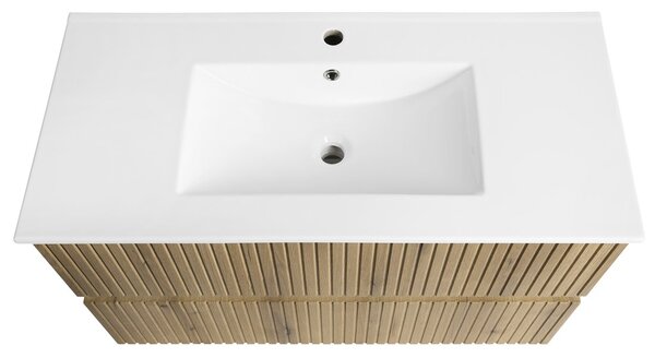 Aqualine Aqualine, PANEDA STRIP mosdószekrény 99,5x55x45,2cm, emporio tölgyfa, PN310