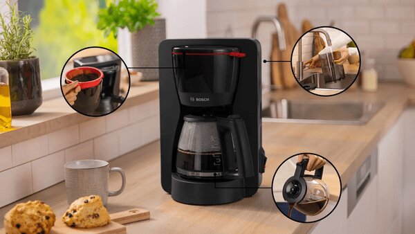 Bosch MyMoment Kávéfőző, Fekete (TKA2M113)
