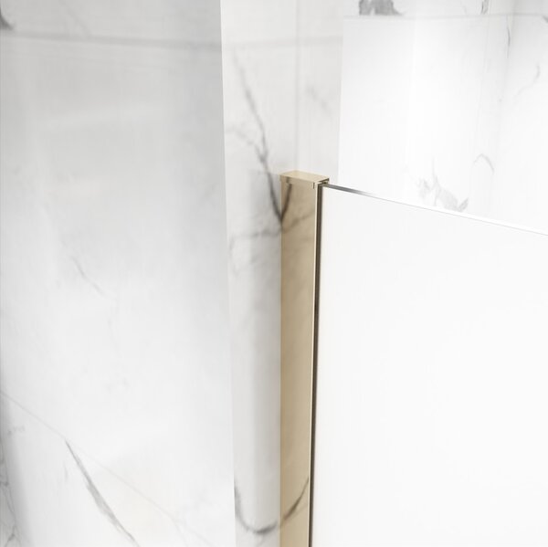 Erga Paris, Beépíthető zuhanykabin 50x200 cm, 8 mm-es matt üveg, arany fényes profil, ERG-V02-PARIS-050x200-FR-GD