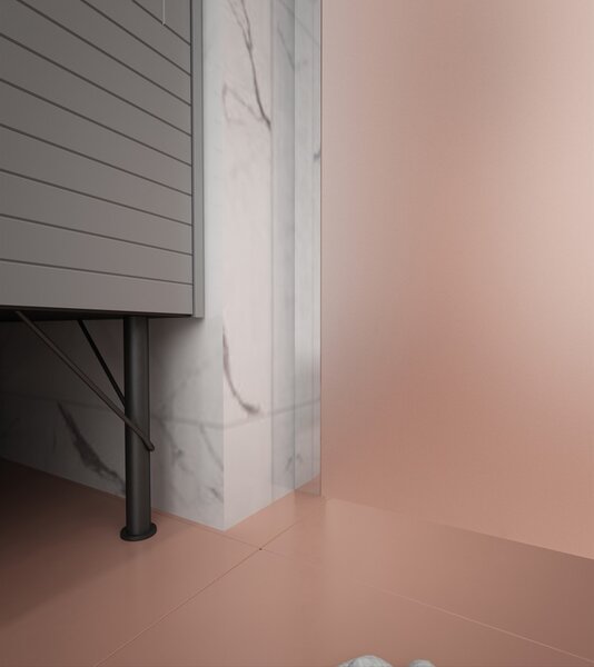 Erga Paris, Beépíthető zuhanykabin 50x200 cm, 8 mm-es matt üveg, króm profil, ERG-V02-PARIS-050x200-FR-CR