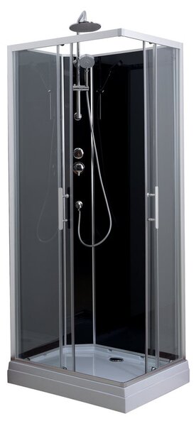 Aqualine Aqualine, GRANVIK téglalap alakú zuhanykabin 800x1200x2180mm, átlátszó üveg, GG80X120