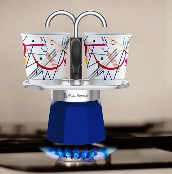Bialetti Mini Express Kandinsky kotyogós kávéfőző szett (1407/NP)