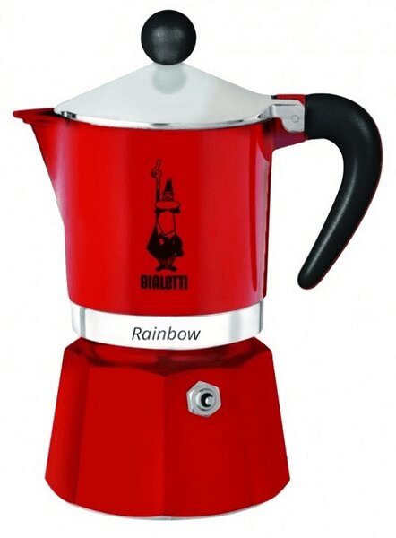 Bialetti Rainbow kotyogós kávéfőző 6 adag, piros (4963)