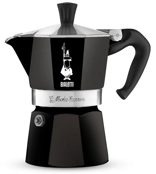 Bialetti Moka Express kotyogós kávéfőző, 1 adag, fekete (4951)