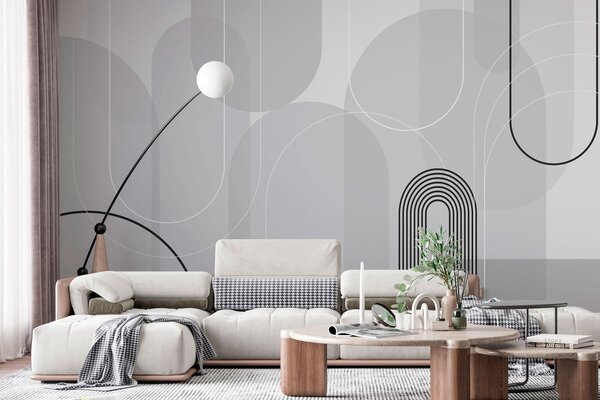 Fotótapéta Szürke és fekete design, Absztrakt fotótapéta, Népszerű fotótapéta, w02826v1 - Tapeko.hu
