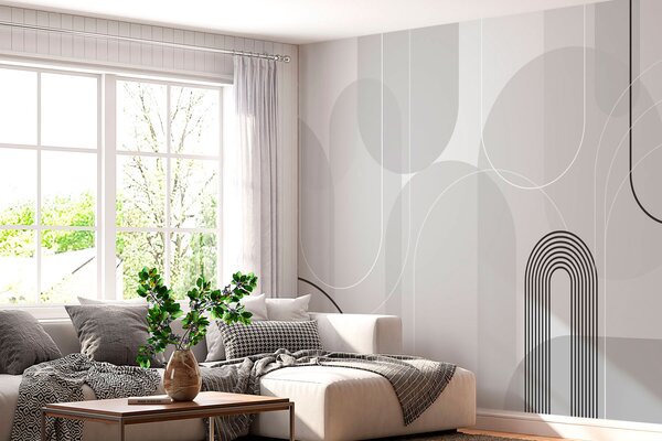 Fotótapéta Szürke és fekete design, Modern fotótapéta, Modern fotótapéta, w02826v1 - Muralas.hu
