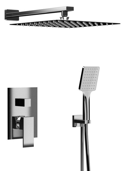 Sapho Sapho, CUBEMIX falsík alatti zuhanyszett karos keverőcsappal, 2 kivezetéssel, króm, CM042-01