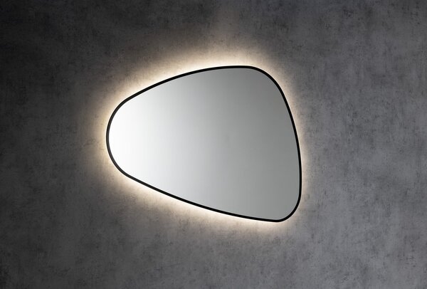 Sapho Sapho, ELENA LED háttérvilágítású tükör 20W, 68x96cm, matt fekete, 30574CI