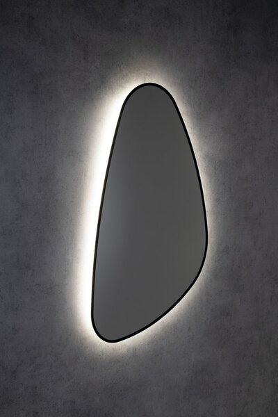 Sapho Sapho, ELENA LED háttérvilágítású tükör 20W, 68x96cm, matt fekete, 30574CI