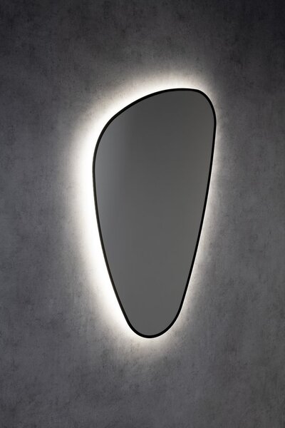Sapho Sapho, ELENA LED háttérvilágítású tükör 20W, 68x96cm, matt fekete, 30574CI