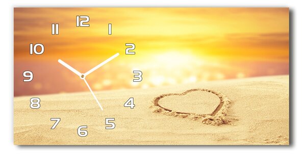 Üvegóra vízszintesen Szív a homokban
