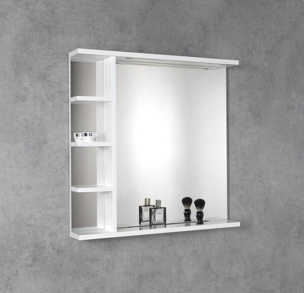 Aqualine Aqualine, KORIN STRIP tükör LED világítással és polcokkal 70x70x12cm, KO360S
