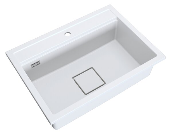 Gamma Quadro 7050, 1 rekeszes gránit mosogató 700x500x220 mm, fehér, GMA-ZLE000236
