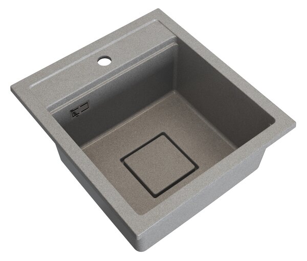 Gamma Quadro 4550, 1 rekeszes gránit mosogató 450x495x220 mm, bézs, GMA-ZLE000219