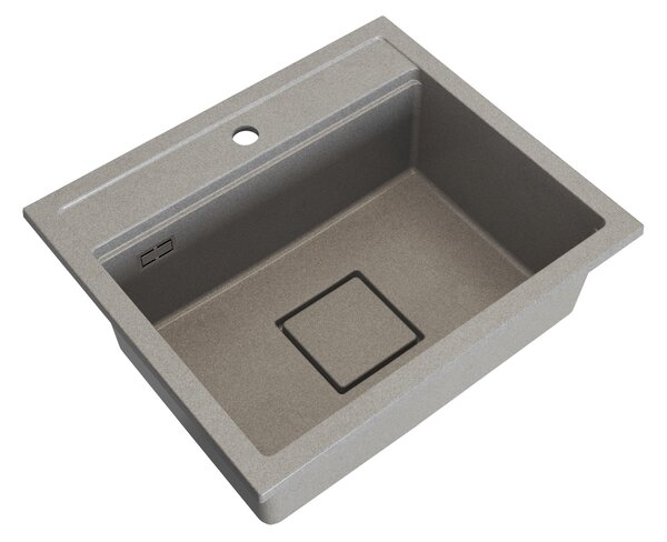 Gamma Quadro 5850, 1 rekeszes gránit mosogató 580x495x220 mm, bézs, GMA-ZLE000231