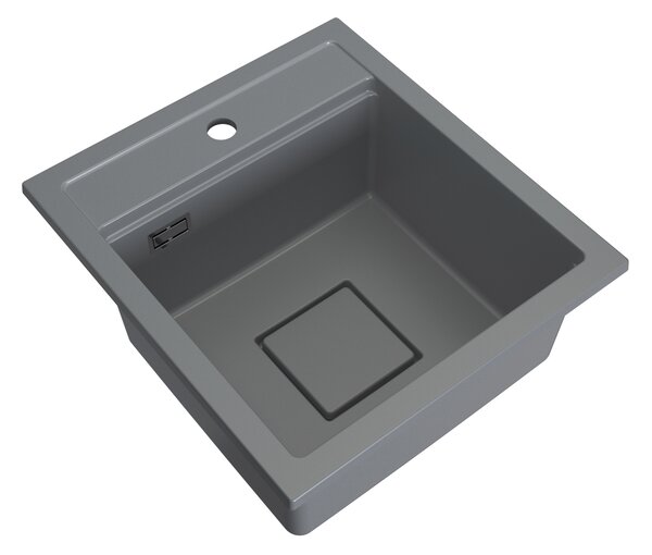 Gamma Quadro 4550, 1 rekeszes gránit mosogató 450x495x220 mm, szürke, GMA-ZLE000221