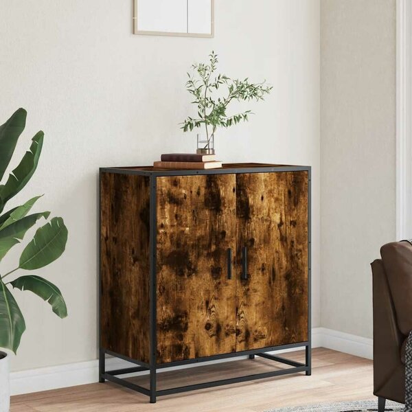 VidaXL füstös tölgy színű szerelt fa tálalószekrény 68 x 35 x 76 cm