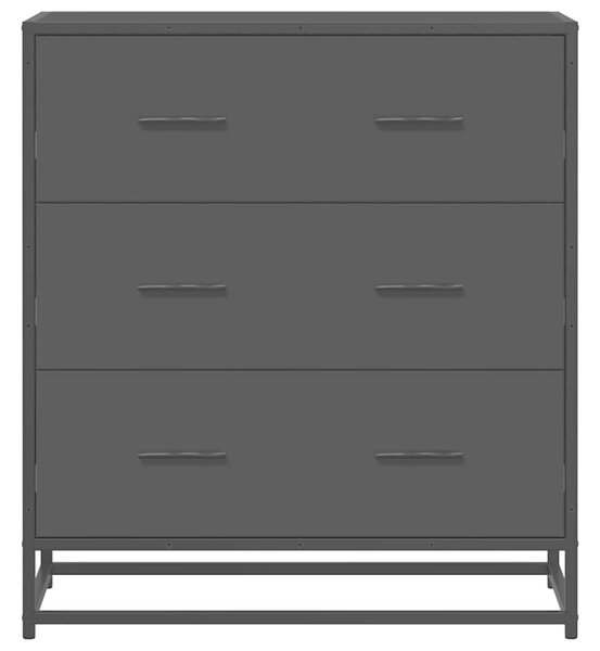 VidaXL fekete szerelt fa tálalószekrény 68 x 35 x 76 cm