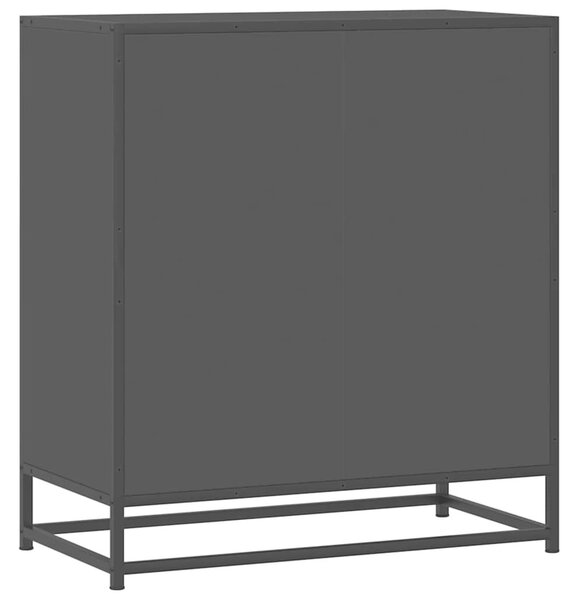 VidaXL fekete szerelt fa tálalószekrény 68 x 35 x 76 cm