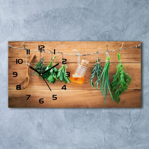 Üvegóra vízszintesen Herbs egy húr