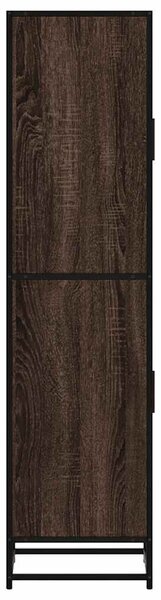 VidaXL Magastábla barna tölgy 35,5x35x139 cm műanyag fa és fém