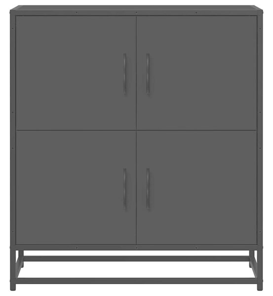 VidaXL Tálalószekrény Fekete 68x35x76 cm Engineered Wood
