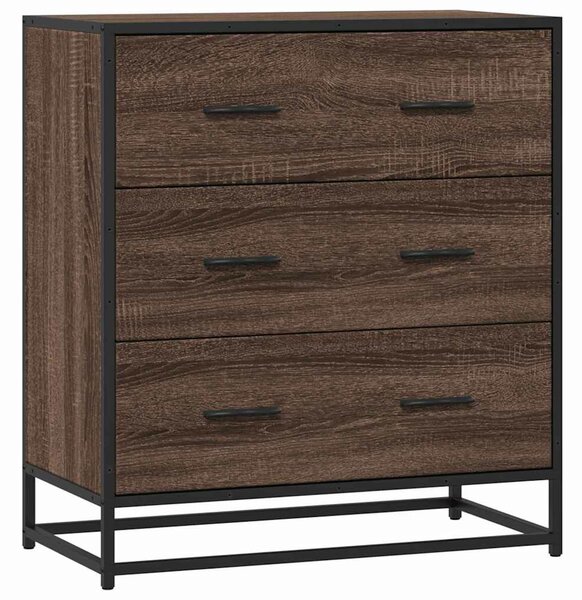 VidaXL barna tölgy színű szerelt fa tálalószekrény 68 x 35 x 76 cm