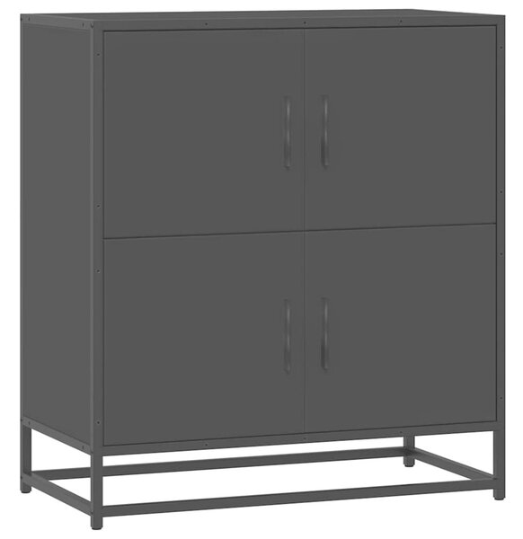 VidaXL Tálalószekrény Fekete 68x35x76 cm Engineered Wood