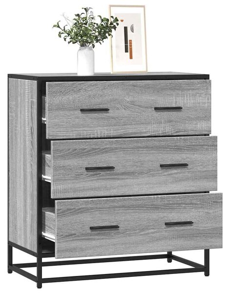 VidaXL szürke sonoma színű szerelt fa tálalószekrény 68 x 35 x 76 cm
