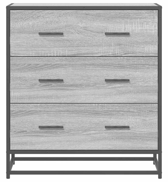 VidaXL szürke sonoma színű szerelt fa tálalószekrény 68 x 35 x 76 cm